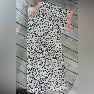 Leopard Print Shirt with Peach Accents